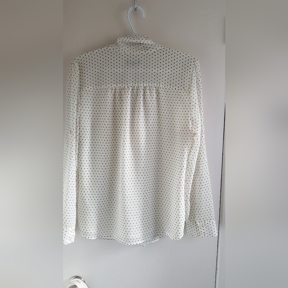 Polka dot scarf chiffon blouse - Picture 2 of 2